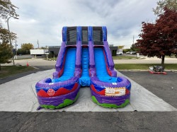 15H20Dual20Lane20Purple20Slide20Wet20n20Dry20front20view 1717123005 15' Tropical Purple Double Slide