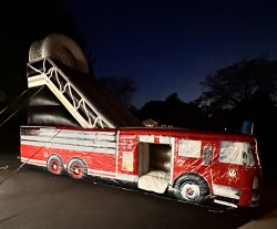 18' Fire Truck Inflatable Slide