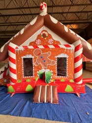 Gingerbread20front 1731595504 GingerBread Bounce House and Slide Combo