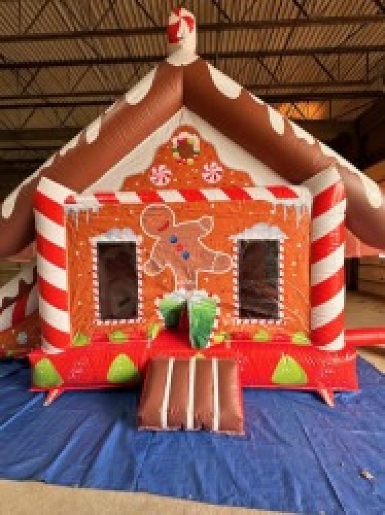 Gingerbread Bounce House And Slide Combo