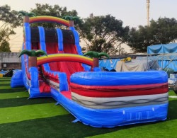Photo 2025 03 18 20 02 12 1748367760 19' Tropical Blue Double Lane Water Slide - Wet Pricing