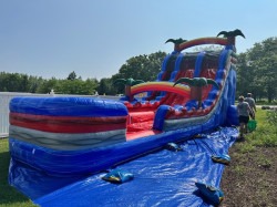19' Tropical Blue 2 Lane Slide - Dry Pricing